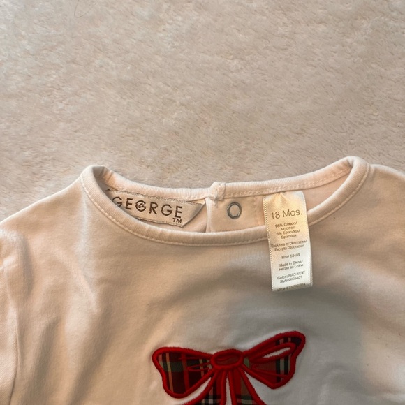 George Plaid Bow Onesie - Picture 2 of 3